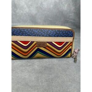 Fossil wallet key-per multi color